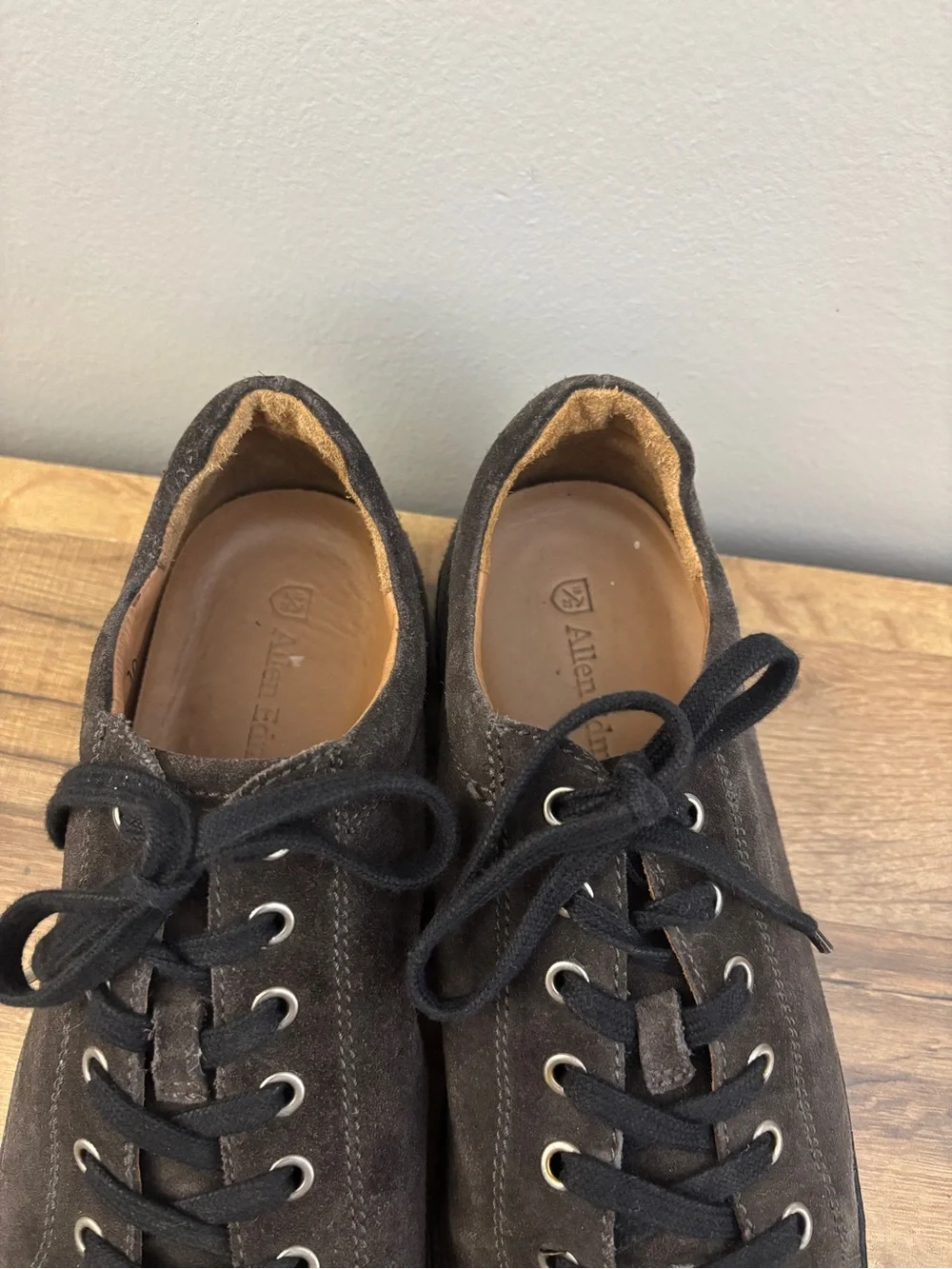 Allen Edmonds Porter Derby Sneaker Grey Suede Lace Up Shoe Men’s